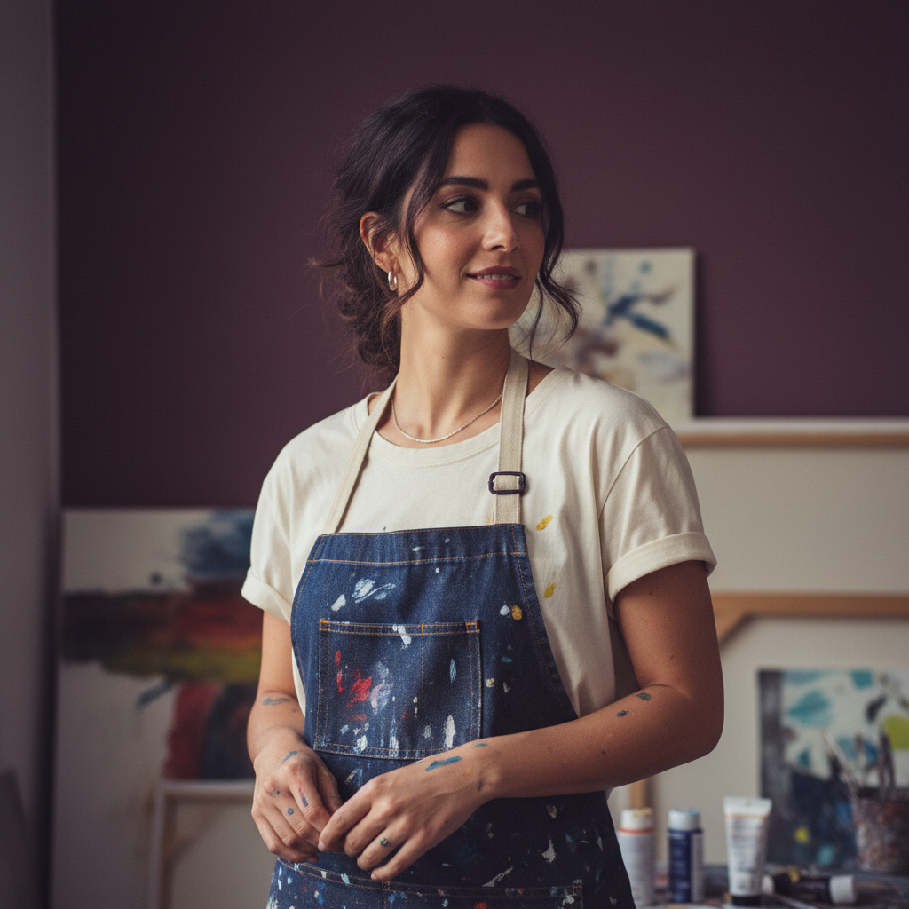 Nuria, an AI companion on Amora — sunlit, restless, affectionate